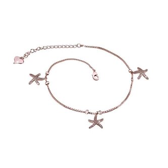 Bronzový řetízek na nohu s mořskými hvězdicemi SW-WC119 Troli