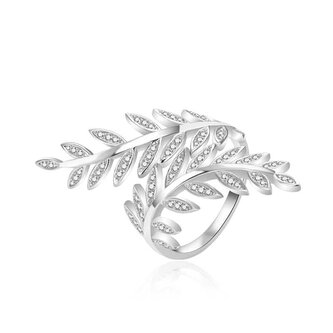 Výrazný stříbrný prsten s lístečky AGT-R27W Agato / Obvod: 57 mm - 57 mm