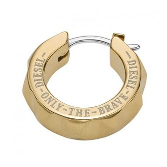 Stylová pozlacená single náušnice DX1417710 Diesel