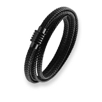 Moderní pánský kožený náramek Leather VABOB011 Troli