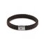 Tmavě hnědý kožený náramek s ocelovým zapínáním 2790330 Tommy Hilfiger