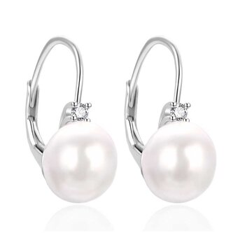 Stříbrné náušnice s říční perlou AGT-E116LW-P Agato