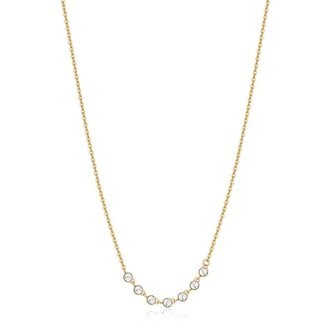 Něžný pozlacený náhrdelník s krystaly Symphonia BYM132 Brosway