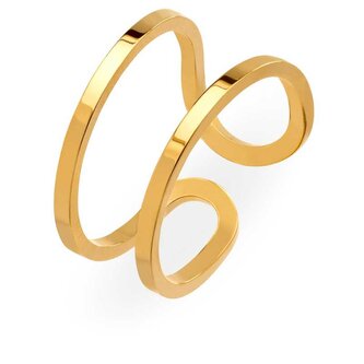 Originální pozlacený otevřený prsten z oceli Troli