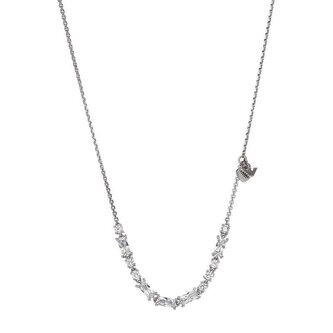 Blyštivý stříbrný náhrdelník se zirkony EG3604040 Emporio Armani