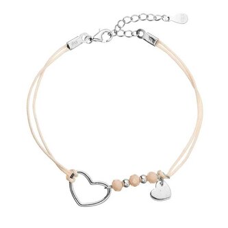 Béžový kabala náramek se srdíčky 13053.3 Evolution Group