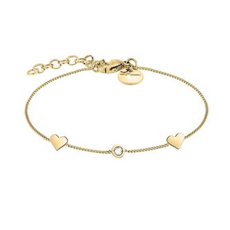 Něžný pozlacený náramek se srdíčky TJ-0041-B-21 Tamaris