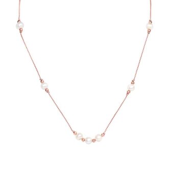 Krásný šňůrkový náhrdelník s perlami HE02K3RG-LP Agato