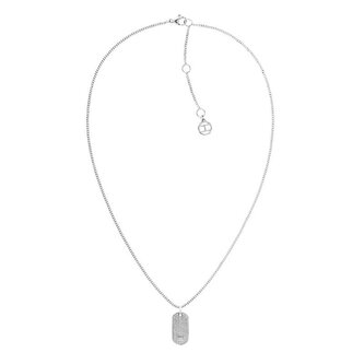 Dámský ocelový náhrdelník Psí známka s krystaly Dog Tag 2790483 Tommy Hilfiger
