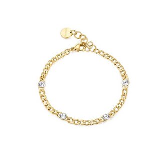 Pozlacený náramek s krystaly Symphonia BYM86 Brosway