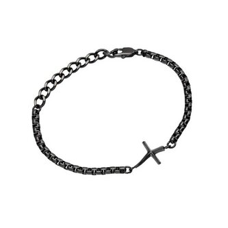 Řetízkový náramek s křížkem pro muže B.X TJ3641 Breil