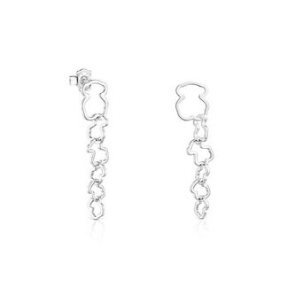 Ikonické stříbrné visací náušnice Carrusel 1003667500 Tous