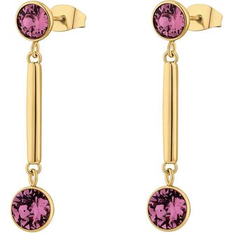 Půvabné pozlacené náušnice s krystaly Affinity BFF167 Brosway