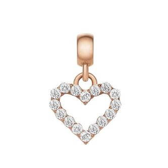 Pozlacený srdíčkový přívěsek s čirými krystaly Charms DW00400427 Daniel Wellington