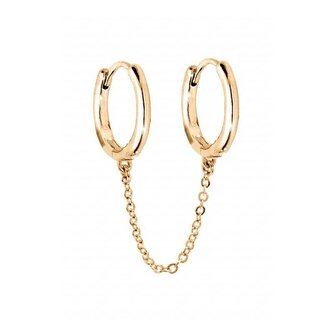 Originální pozlacená single náušnice s řetízkem PO/SE10528A Troli