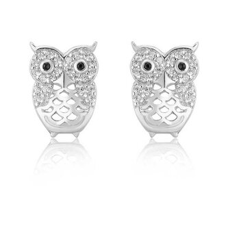 Stříbrné náušnice Sovičky AGUP1200 Beneto