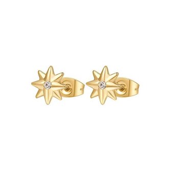 Pozlacené náušnice Hvězdičky s krystaly Chakra BHKE046 Brosway