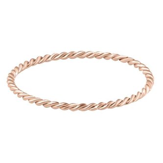 Minimalistický pozlacený prsten z oceli Rose Gold Troli / Obvod: 60 mm - 60 mm