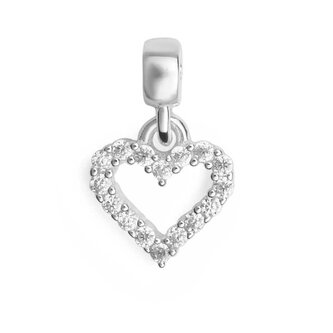Stříbrný srdíčkový přívěsek s čirými krystaly Charms DW00401051 Daniel Wellington