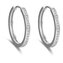Elegantní kruhové náušnice ze stříbra AGUC2270 Beneto / Průměr: 3 cm