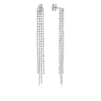 Půvabné dlouhé ocelové náušnice VAAXF558S Troli