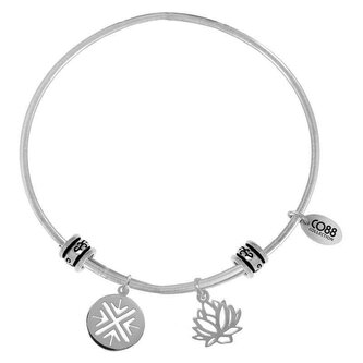 Ocelový náramek s lotosovým květem 860-180-025003-0000 Co88