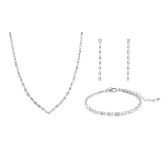 Luxusní sada šperků s čirými krystaly (náhrdelník, náramek, náušnice) Troli