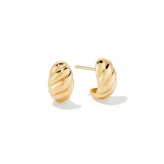 Nadčasové pozlacené dámské náušnice z oceli Troli