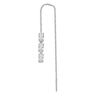 Dlouhá stříbrná single náušnice Fancy Infinite White FIW24 Brosway