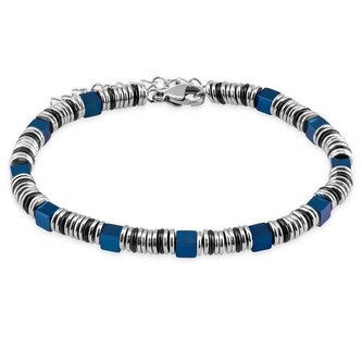 Korálkový náramek z oceli VESB1116SBL Troli