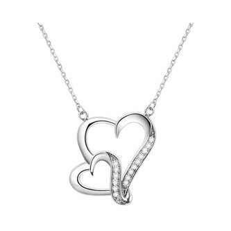 Stříbrný náhrdelník se srdíčkem AGS291/48 Beneto