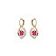 Okouzlující pozlacené náušnice s fuchsiovými zirkony PO/SE09089C Troli