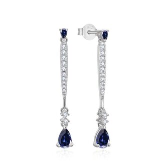 Elegantní visací náušnice se zirkony AGUP3300DB Beneto