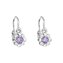 Stříbrné dětské náušnice s fialkovými zirkony 11174.3 Evolution Group