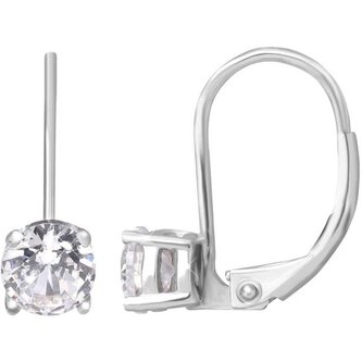 Stříbrné náušnice s čirými krystaly AGUC196/5 Beneto