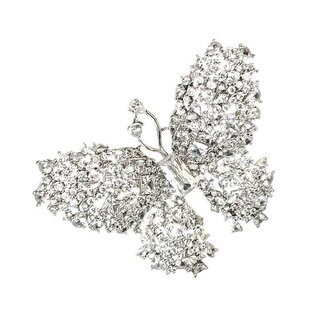 Oslnivá brož ve tvaru motýla Silver Troli