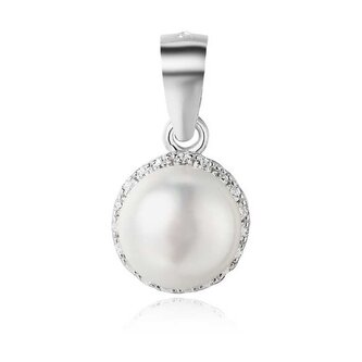 Stříbrný přívěsek se sladkovodní perlou AGH97 Beneto