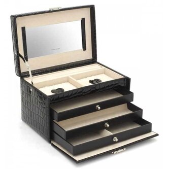 Šperkovnice černá/béžová Jolie 23254-20 Friedrich Lederwaren