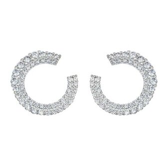 Elegantní náušnice s čirými krystaly Typo 42319.R Crystalp