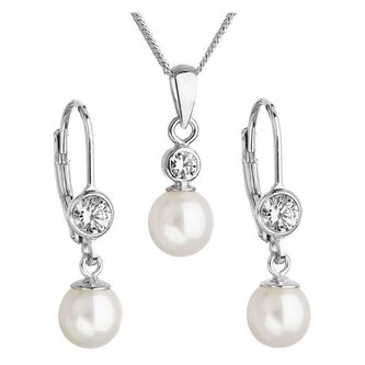 Dámská perličková sada s krystaly Pavona 29006.1 bílá Evolution Group
