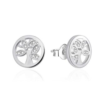 Nadčasové stříbrné náušnice Strom života AGT-E080PW Agato