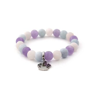 Korálkový náramek z křišťálu MINK112 Agato / Délka: 19 cm