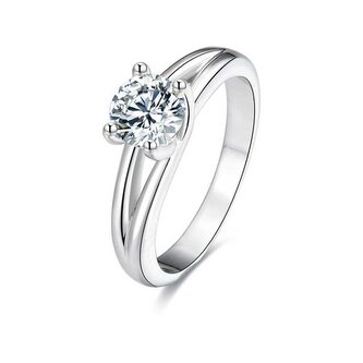 Stříbrný prsten s krystaly AGG198 Beneto / Obvod: 52 mm - 52 mm