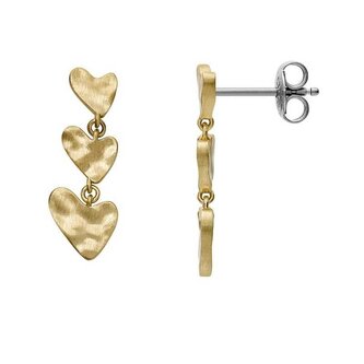 Pozlacené dlouhé náušnice Anja Hearts SKJ5011710 Skagen