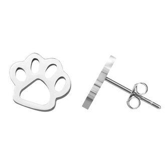 Ocelové náušnice Tlapky Troli