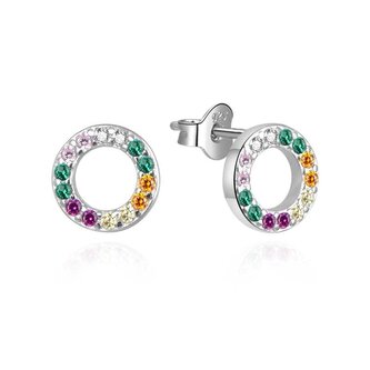 Krásné stříbrné náušnice Kroužek AGUP3464 Agato