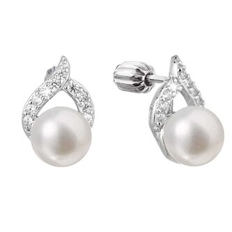 Stříbrné náušnice s pravými perlami Pavona 21055.1B Evolution Group