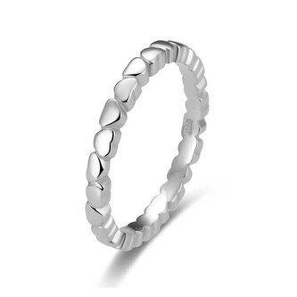 Stříbrný prsten se srdíčky AGG344 Beneto / Obvod: 56 mm - 56 mm