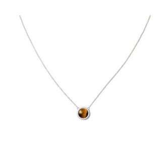 Krásný náhrdelník s tygřím okem a krystaly Audrey DW00401457 Daniel Wellington