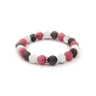 Korálkový náramek z nefritu a jadeitu MINK85/17 Agato